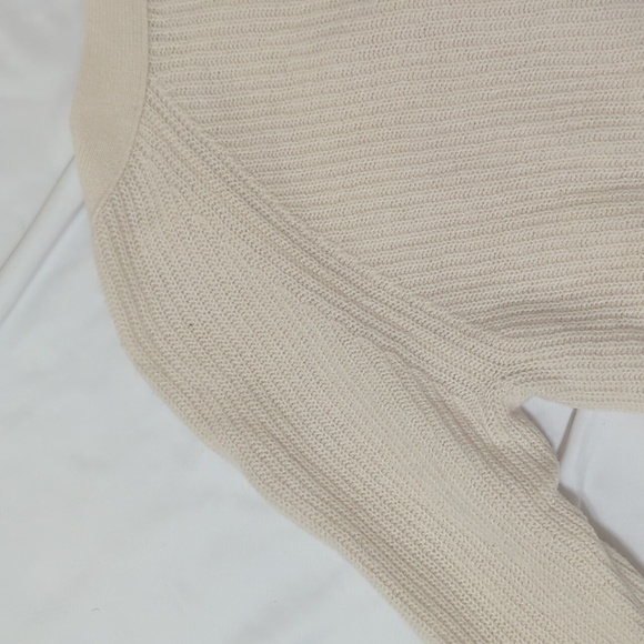 Madewell Lyle Ribbed Henley Sweater, Color Cream Size XXS - Picture 12 of 14